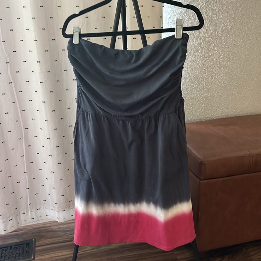 Splendid Strapless Tie-Dye Dress